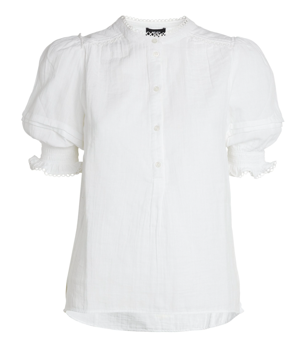 ME and EM Cheesecloth Balloon Sleeve Blouse — UFO No More