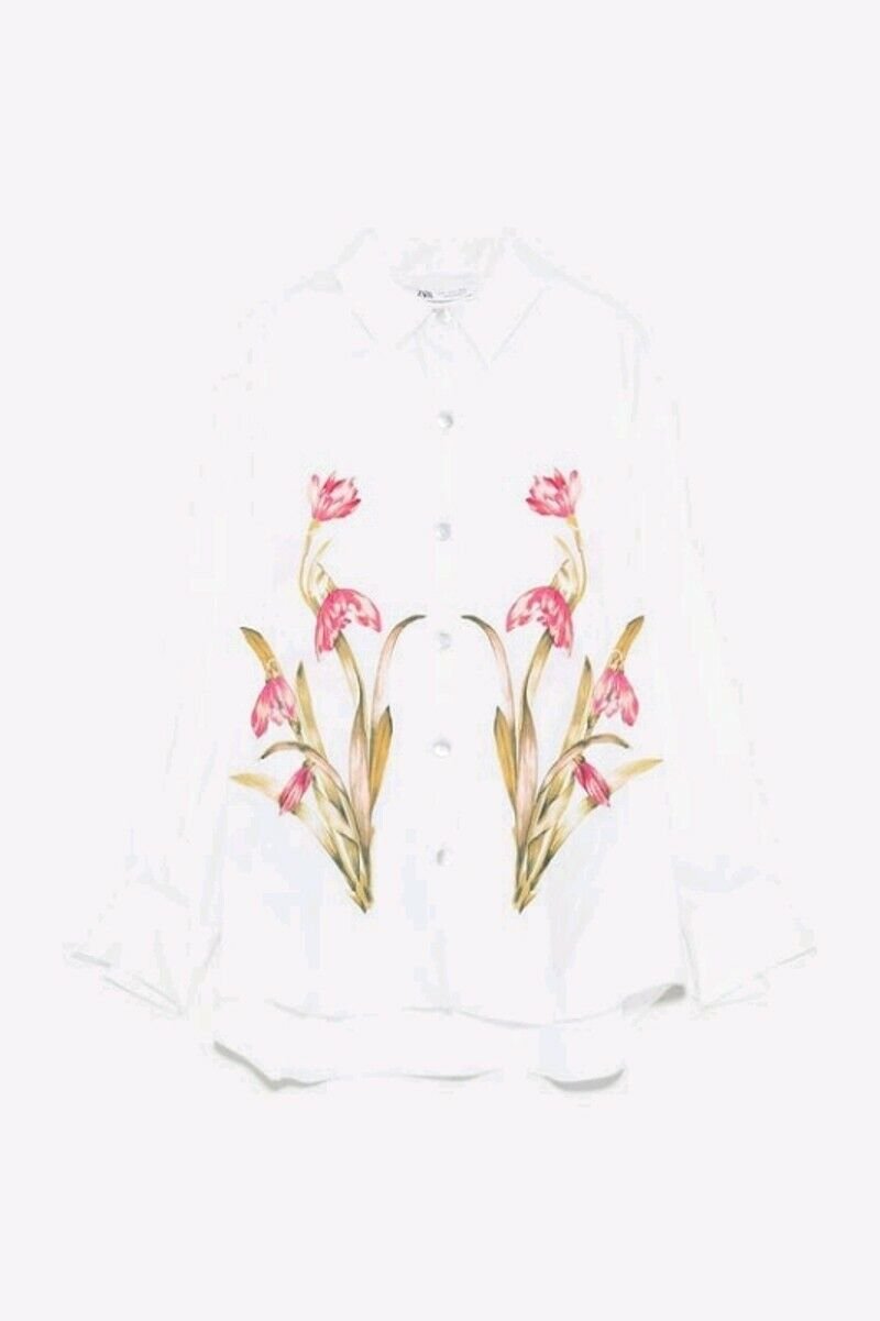 Zara Flower Print Shirt in White.jpg
