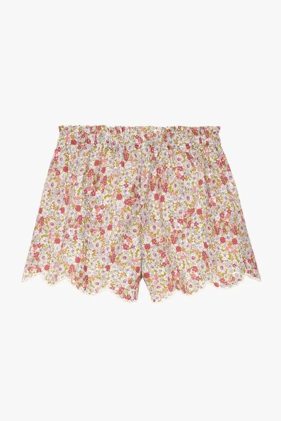 Zara Kids Embroidered Floral Shorts