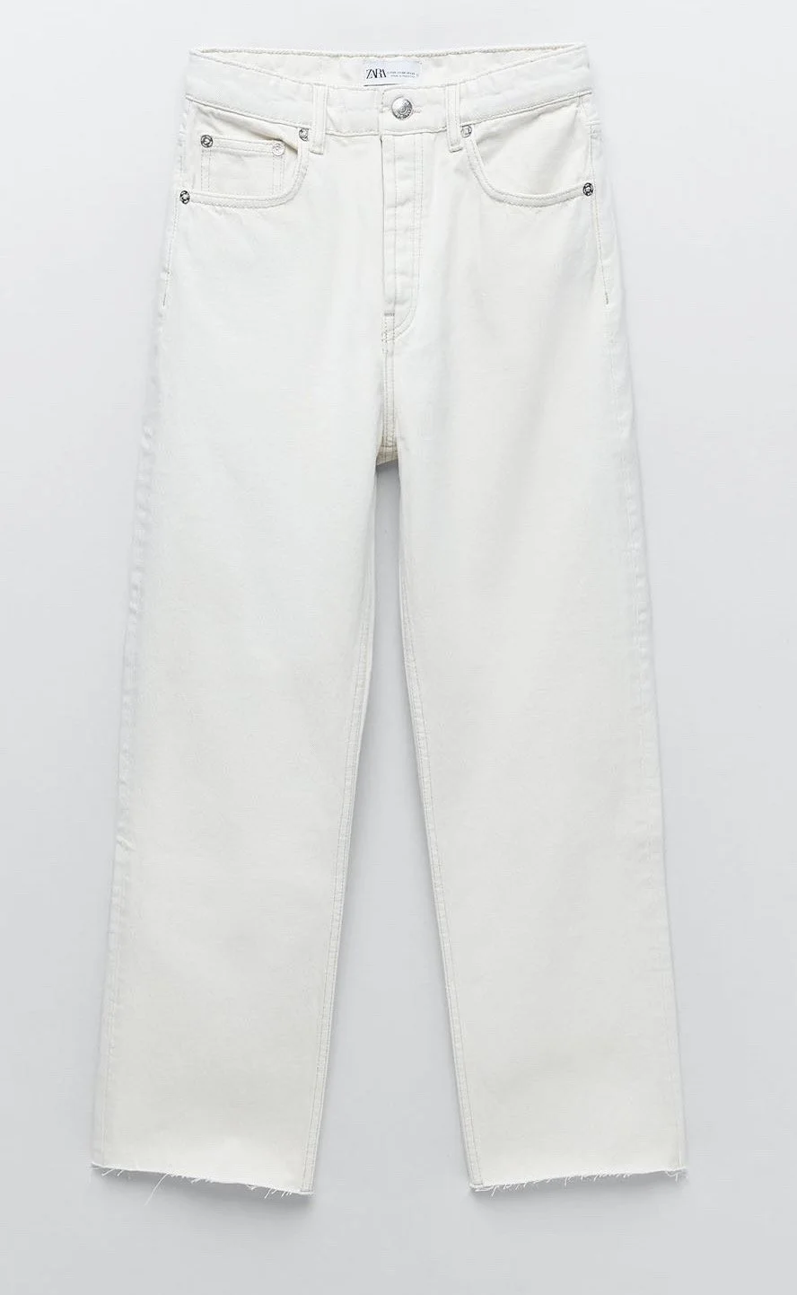 Zara High-Rise Straight Leg Jeans