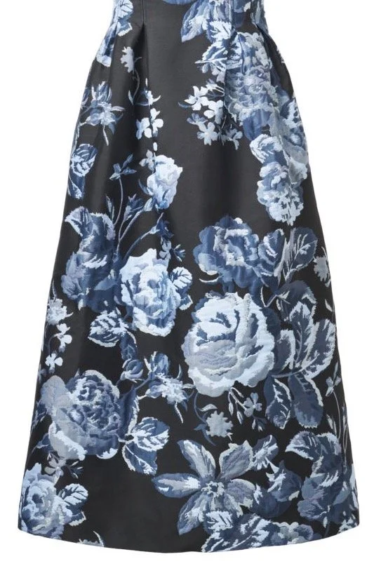 H&amp;M Conscious Collection Rose-print Jacquard Skirt