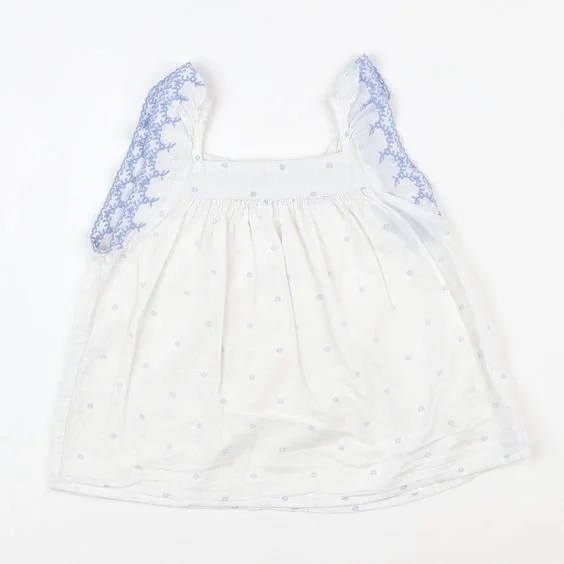 Monoprix Ruffle Dotted Blouse
