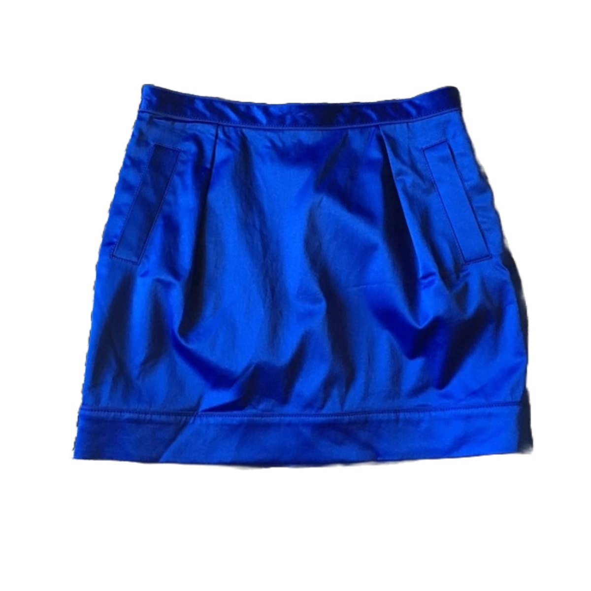 Club Monaco Satin Tulip Skirt in Blue — UFO No More