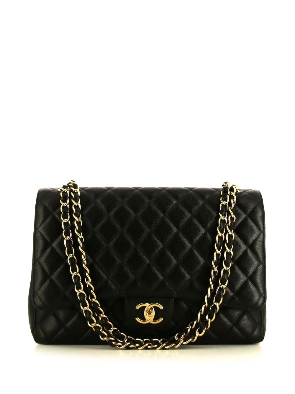 Chanel Maxi Flap Bag in Black Quilted Leather and Gold Hardware.jpg