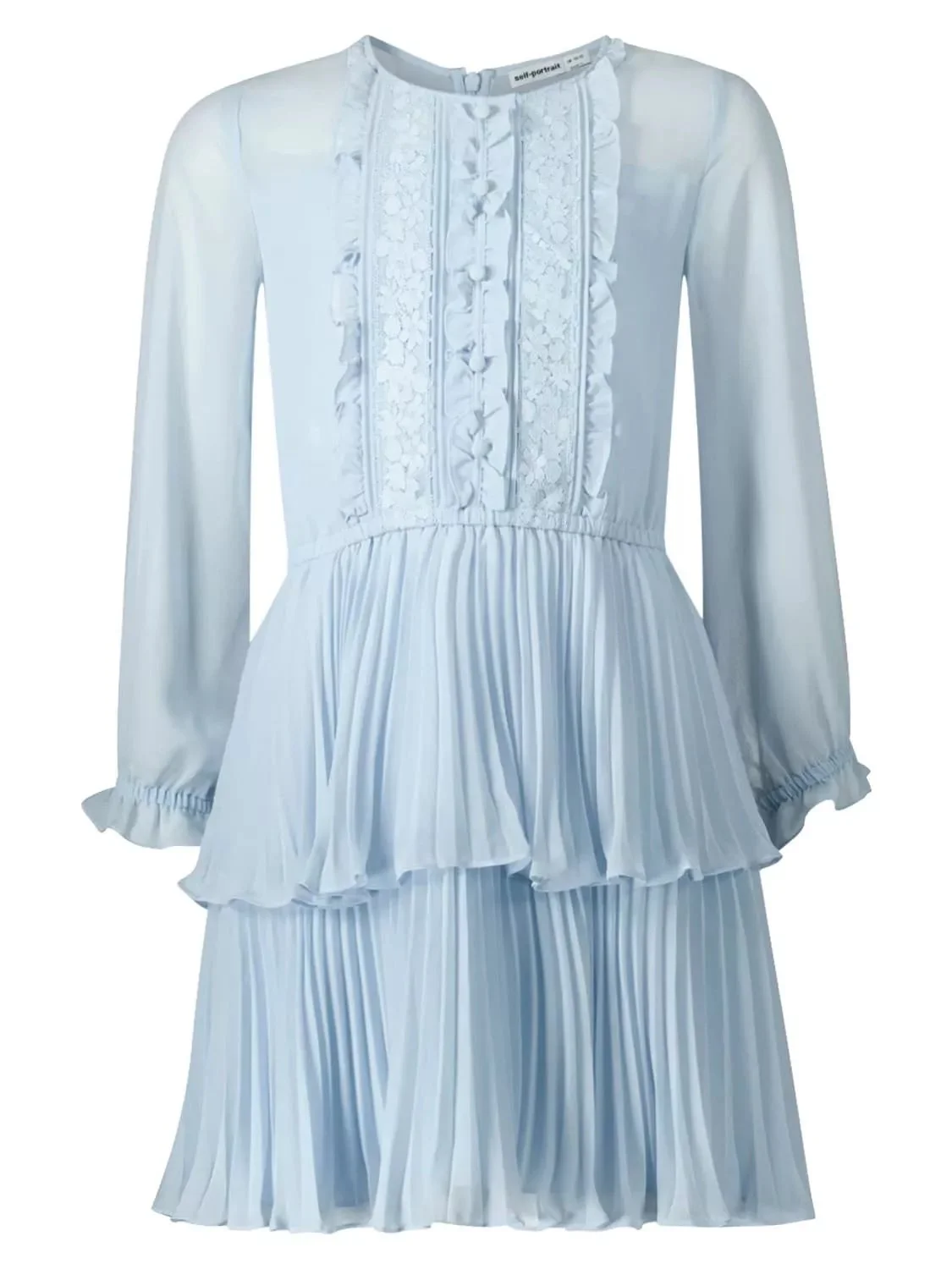 Self Portrait Kids Chiffon Ruffle Mini Dress