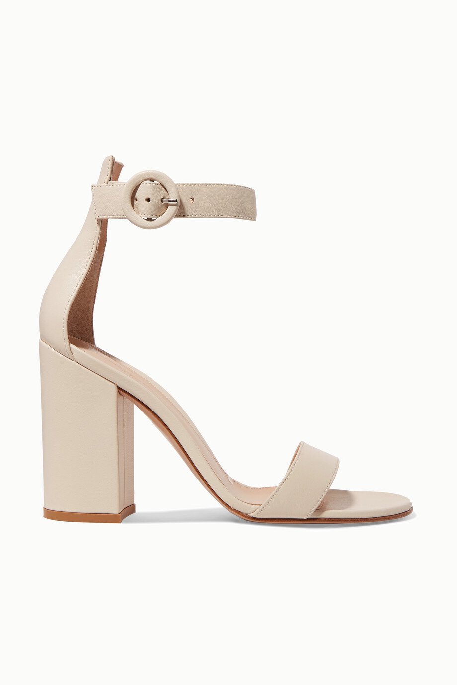 Gianvito Rossi Versilia 100 Sandals in Off-White Leather — UFO No More