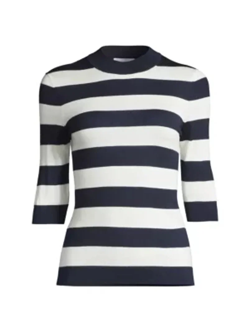 Hugo Boss Faleena Striped Sweater in Midnight Fantasy