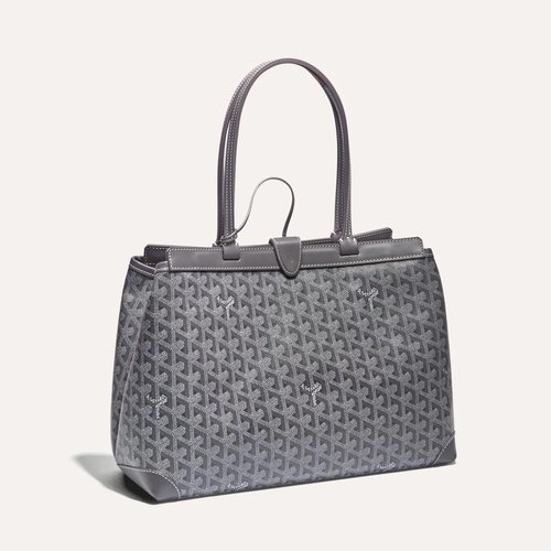 Goyard Goyardine St. Louis PM White/Grey Tote Bag - Meghan