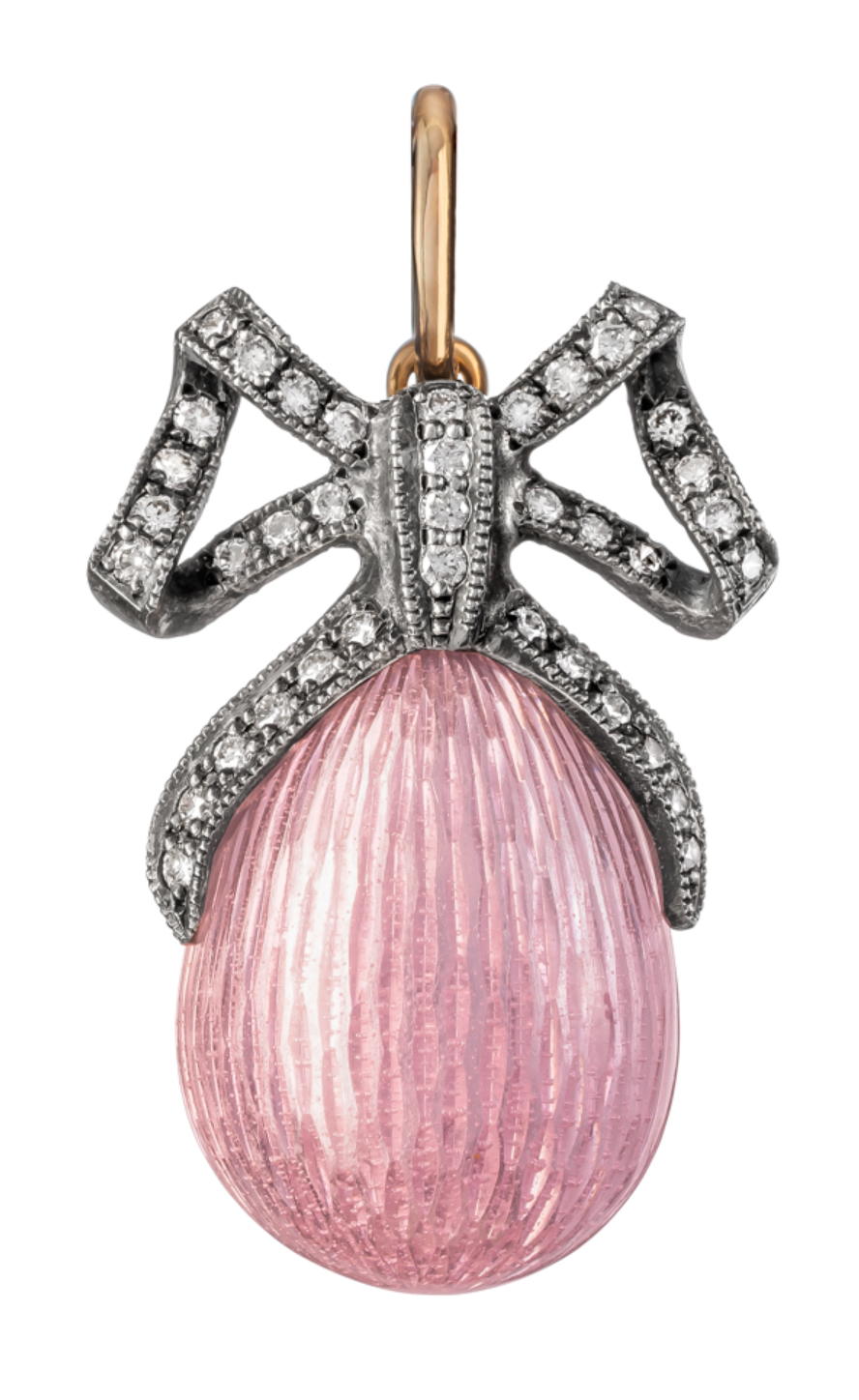 W.A. Bolin Jewel Egg Rosette Earrings