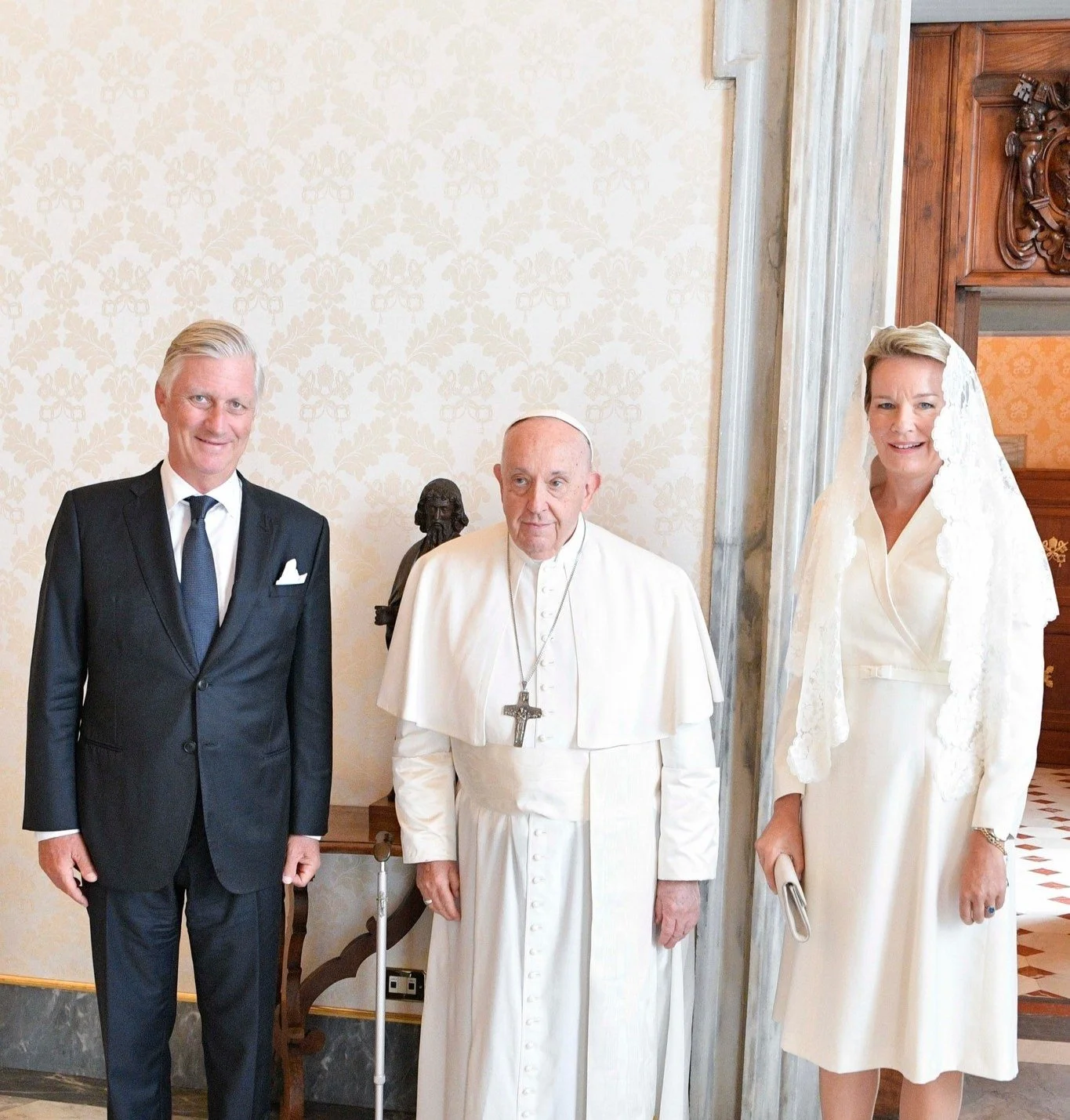 King Philippe and Queen Mathilde meet Pope Francis at the Vatican