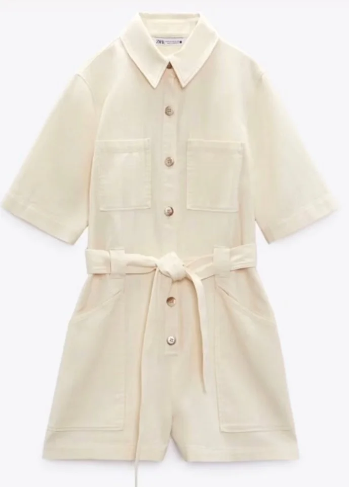 Zara Belted Short Jumpsuit