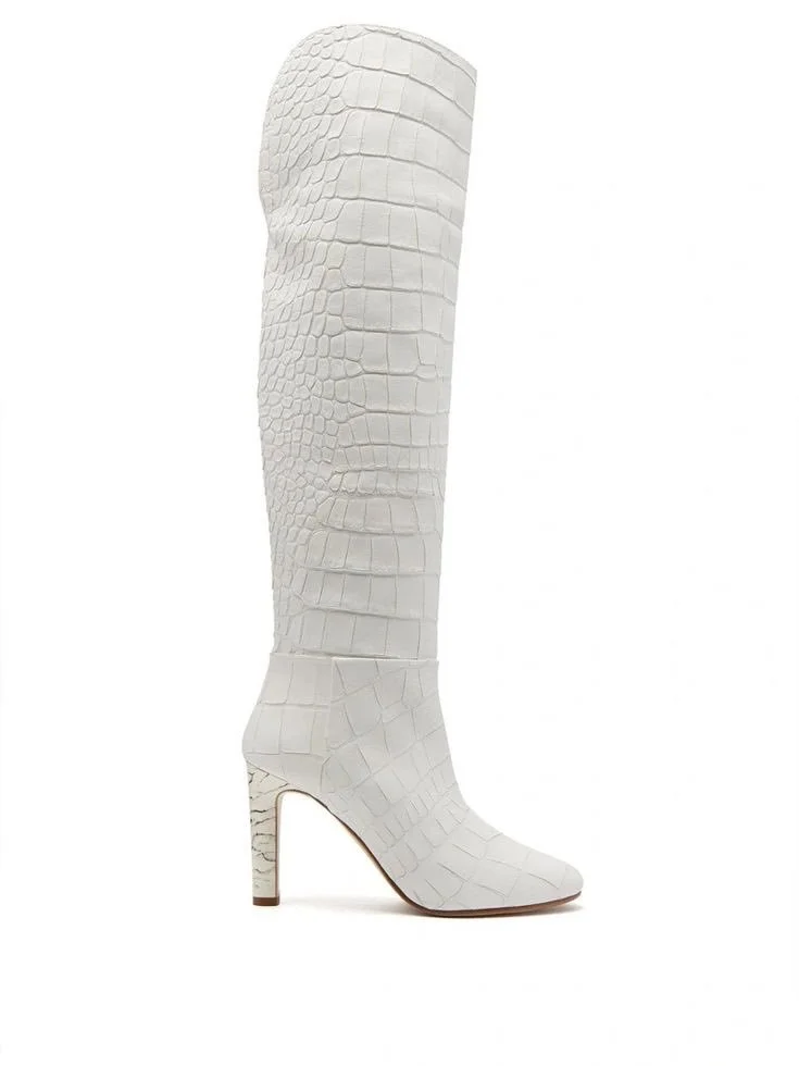 Gabriela Hearst Linda Embossed Leather Boots