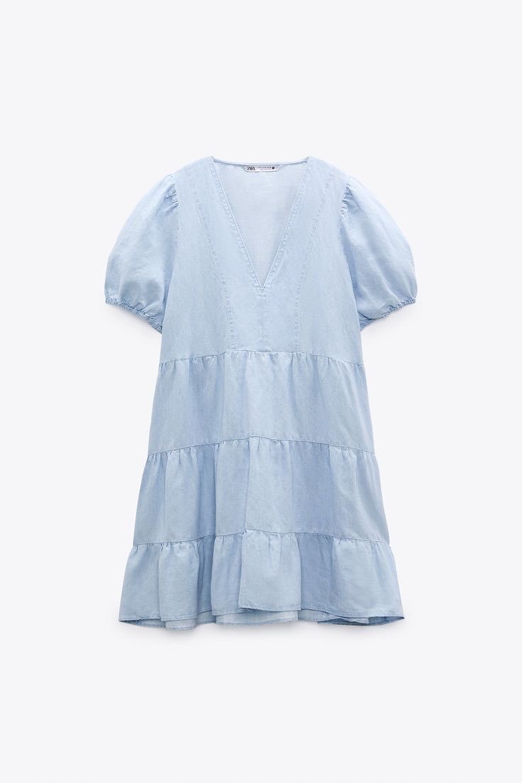 Zara Tiered Linen Blend Dress — UFO No More