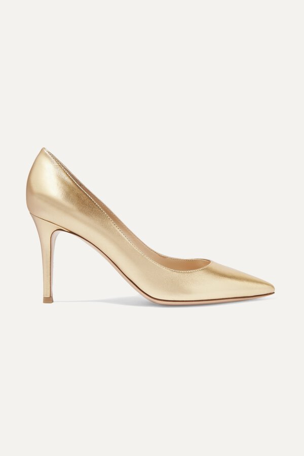 Gianvito Rossi Gianvito 85 Pumps in Gold — UFO No More Gianvito Rossi Gianvito 85 Pumps in Gold — UFO No More