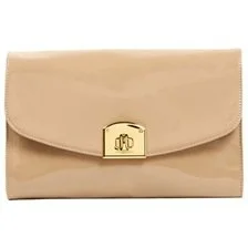 Sergio Rossi Flap Clutch in Orange Suede