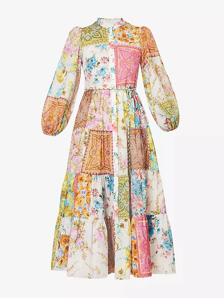 Zimmermann Halcyon Tiered Midi Dress
