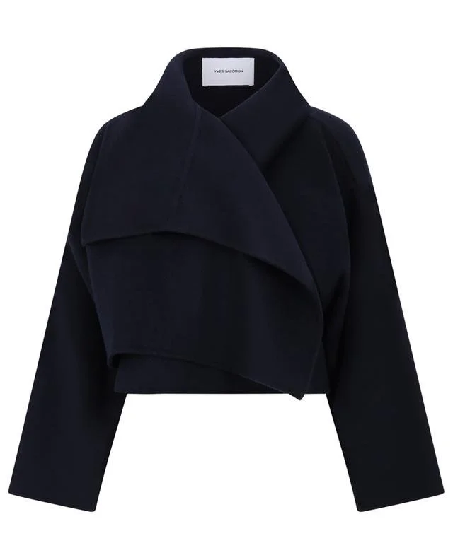 Yves Salomon Cashmere Wool Cropped Jacket