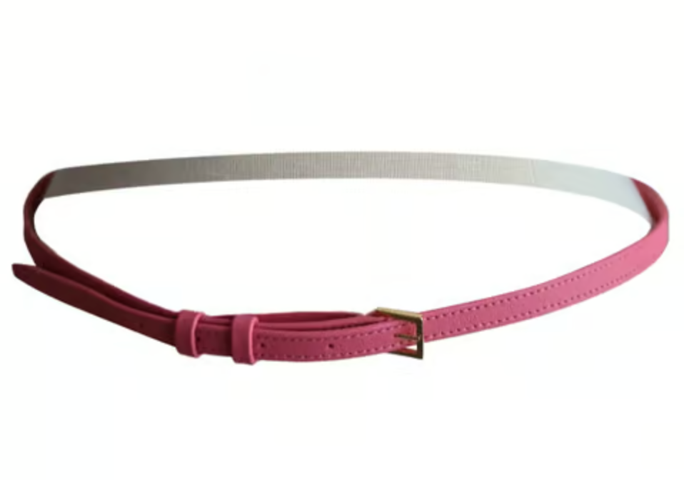 Elie Saab Thin Leather Belt in Light Pink — UFO No More
