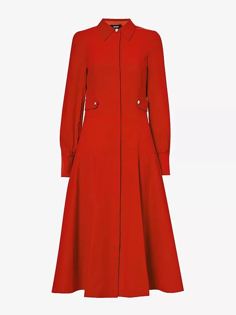 ME and EM Fluid Cord Midi Dress