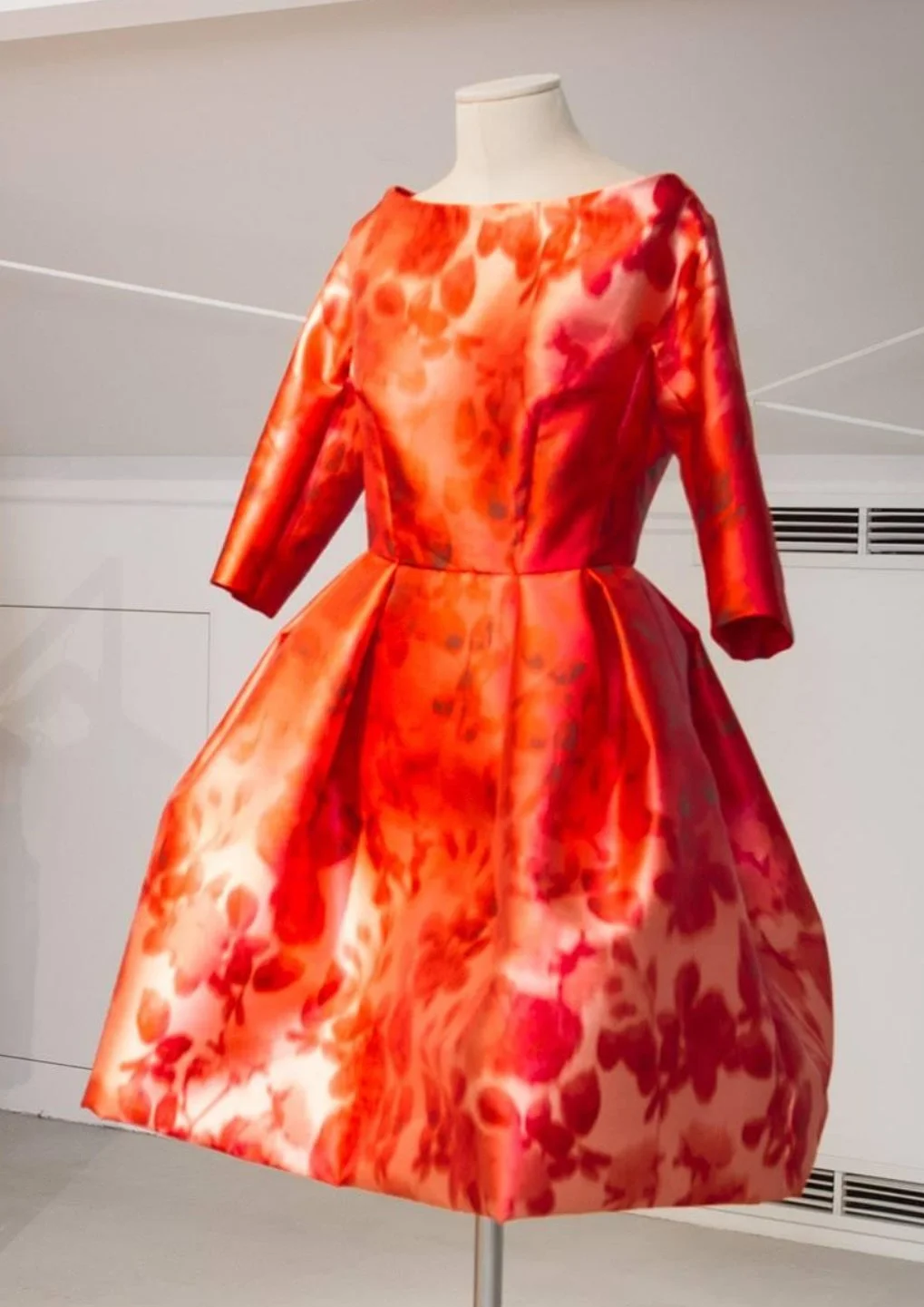 Natan Couture Floral Boat Neck Dress