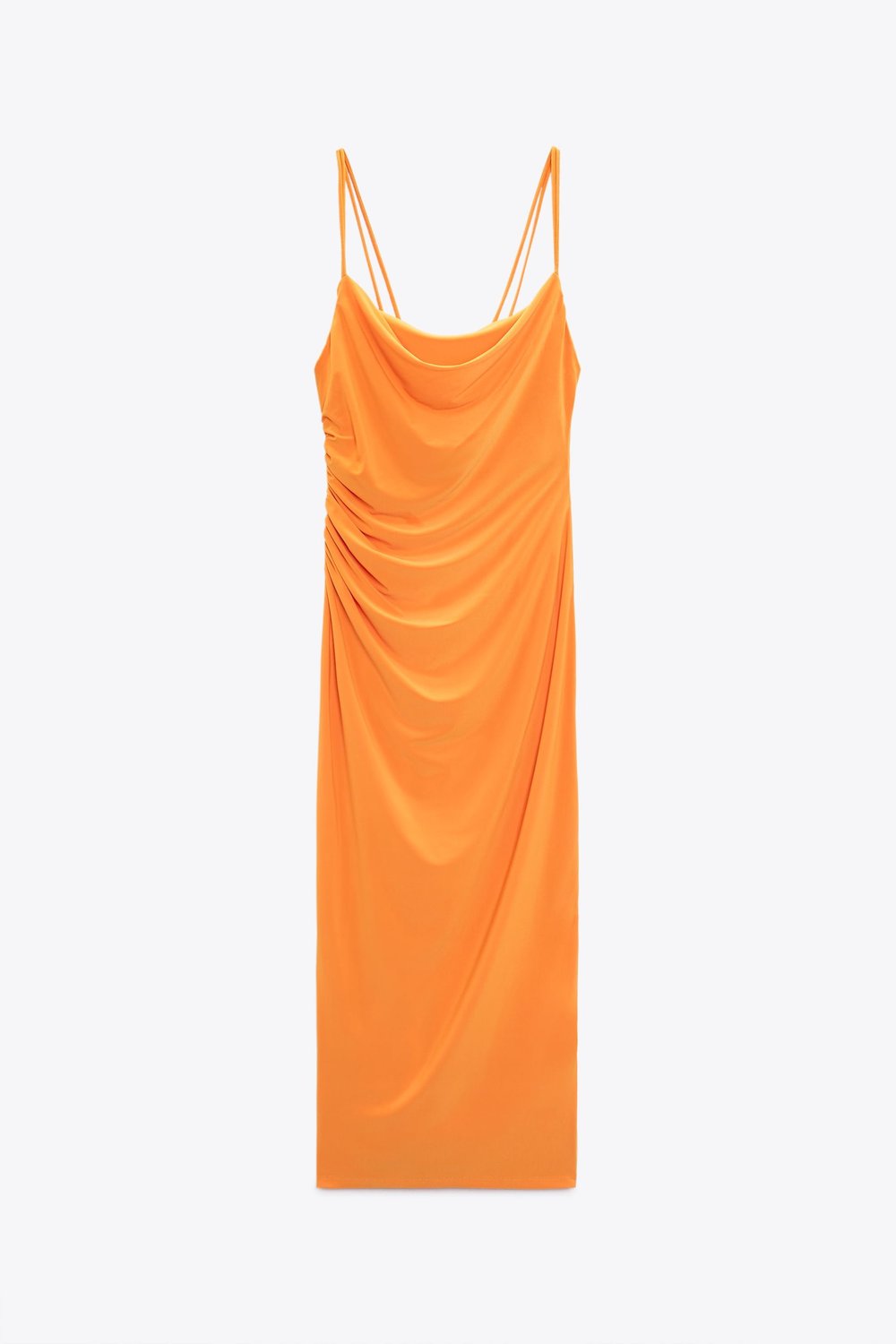 low waist long dress Flowing Dropped Waist Maxi Dress