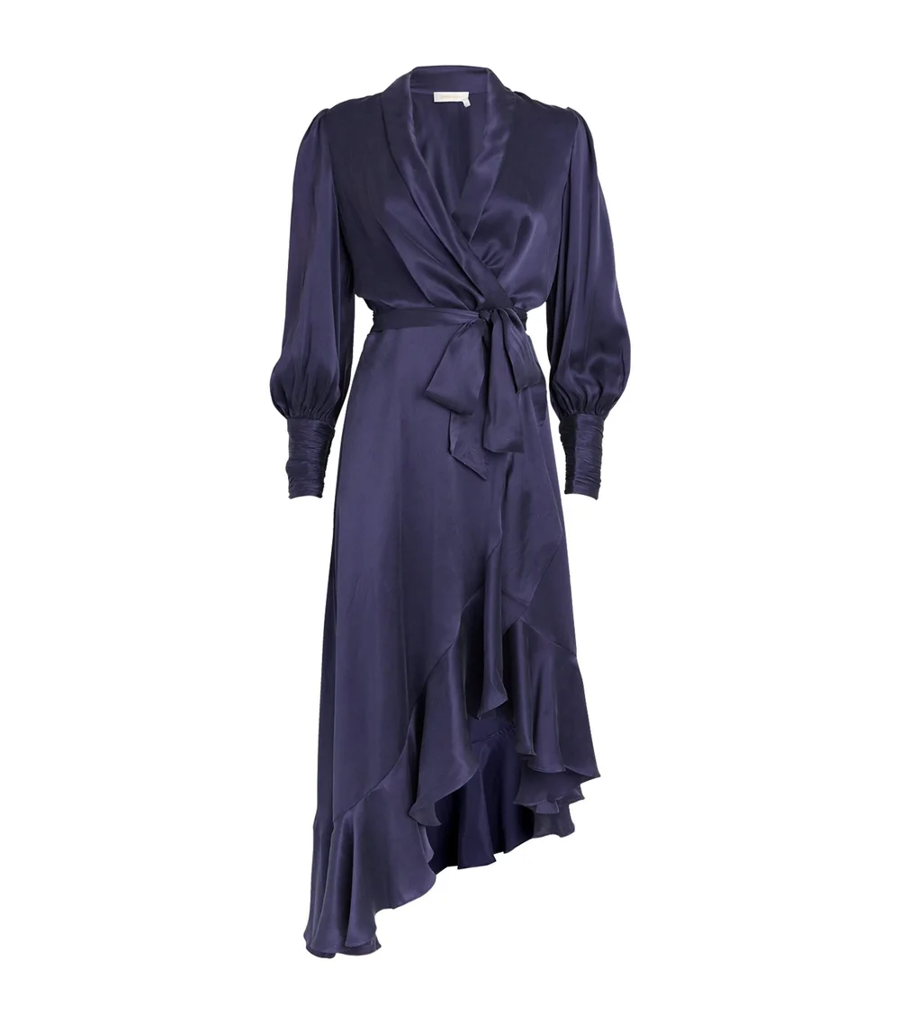 zimmermann espionage silk dress Zimmermann | Dresses | Zimmermann Espionage Sheer Silk Tie Neck Belted Midi  Dress In Black