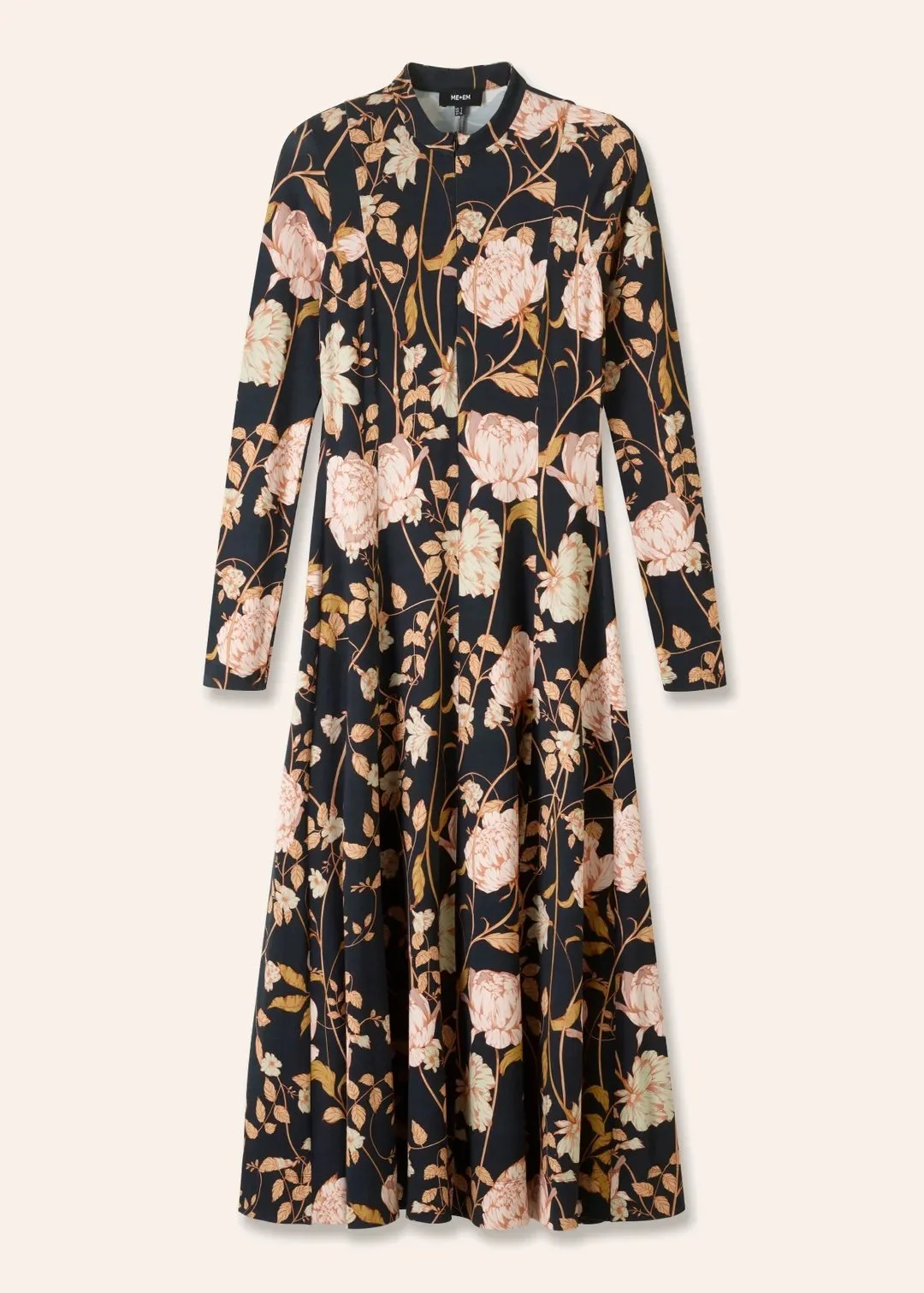 ME and EM Floral Fit and Flare Dress in Romantic Print
