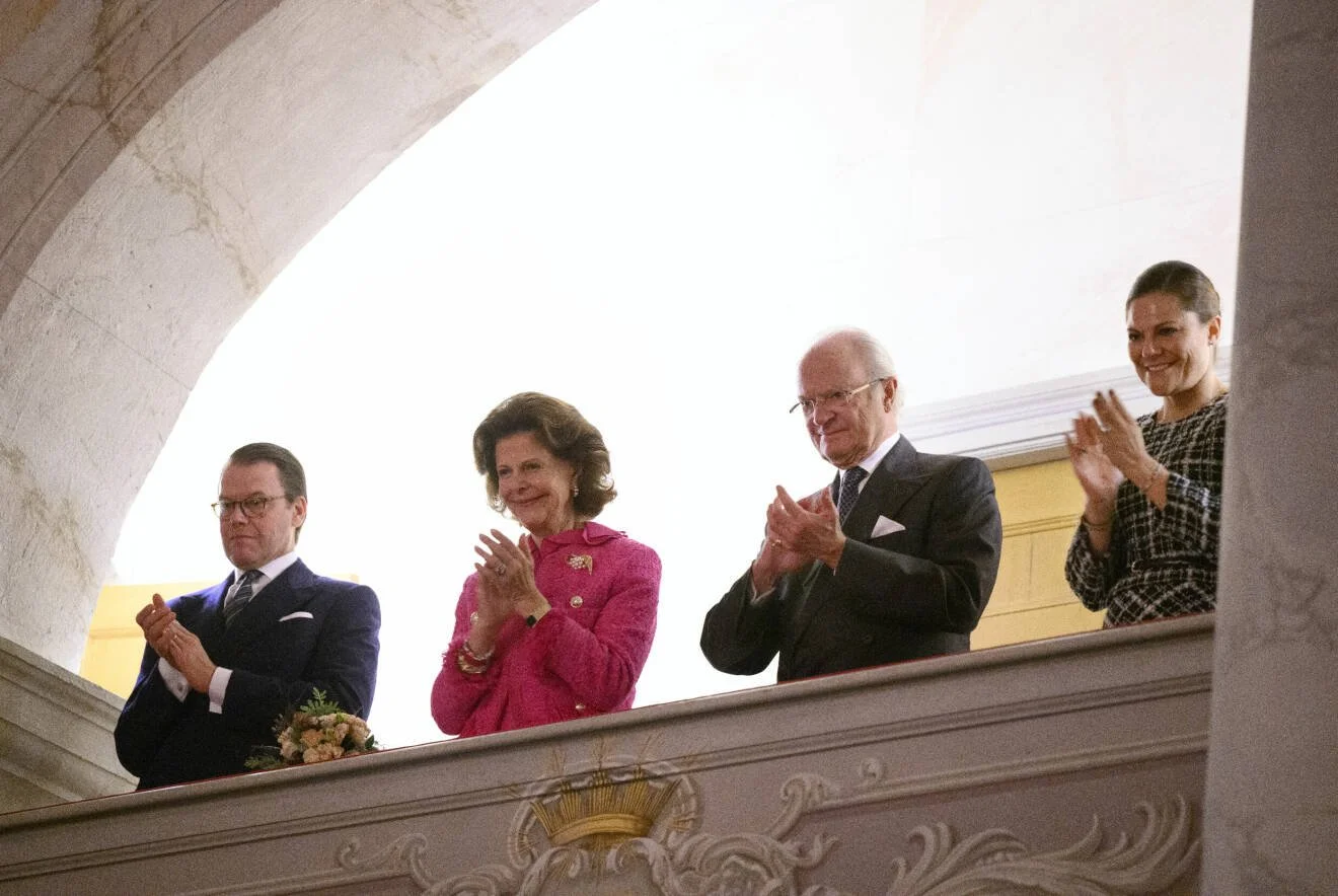 Swedish Royal Couple and Crown Princess Couple attend concert ahead of Queen Silvia's 80th birthday