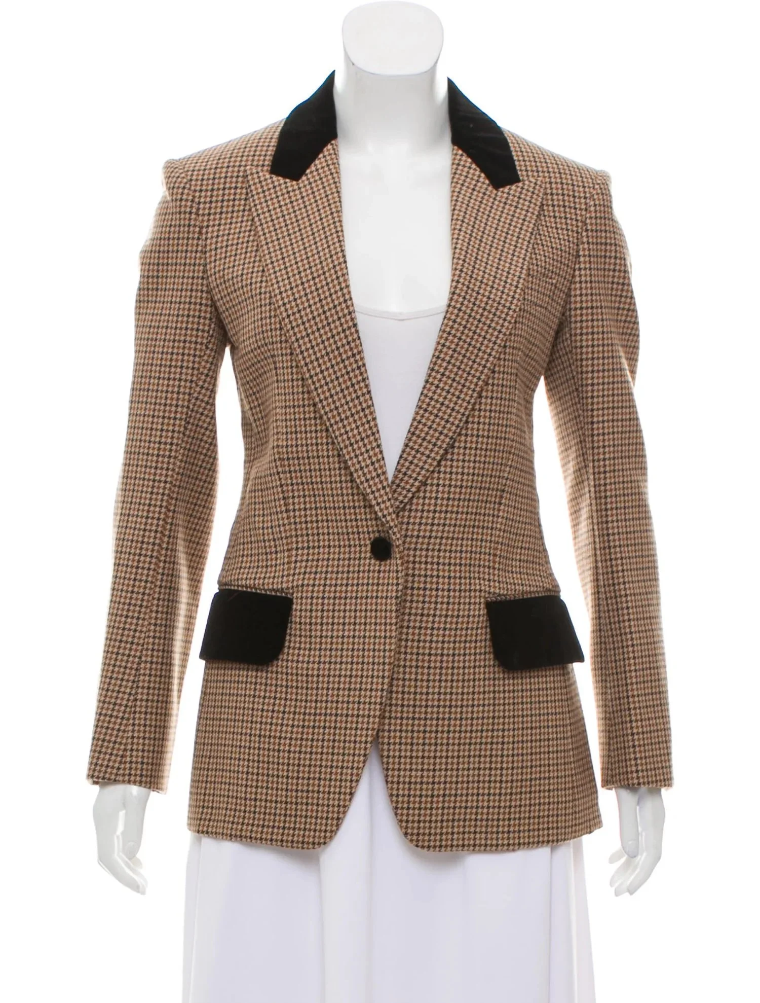 Céline Houndstooth Wool Blazer