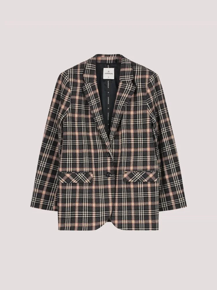 Summum Multicolor Check Blazer