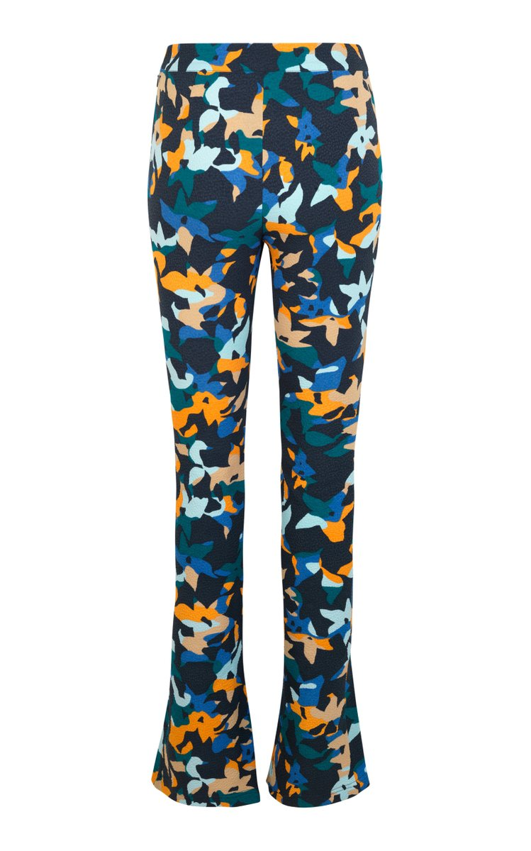 Stine Goya Nolan Printed Stretch-Crepe Flare Pants