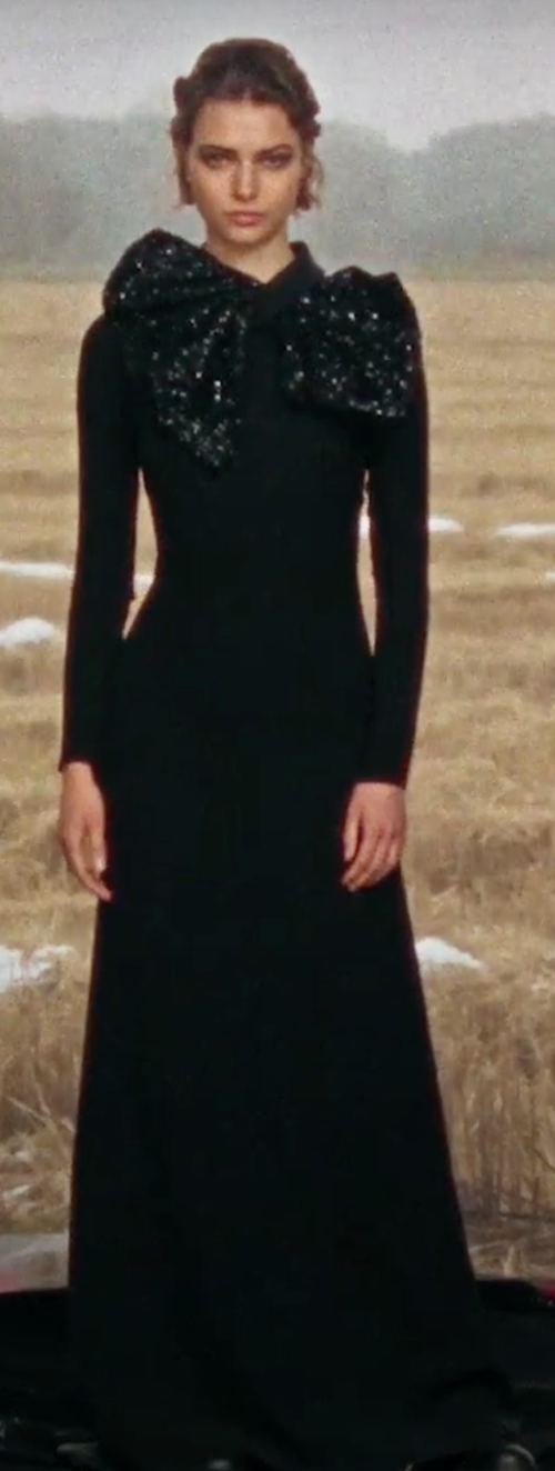 Giorgio Armani Embellished Bow Long Sleeve Gown  UFO No More
