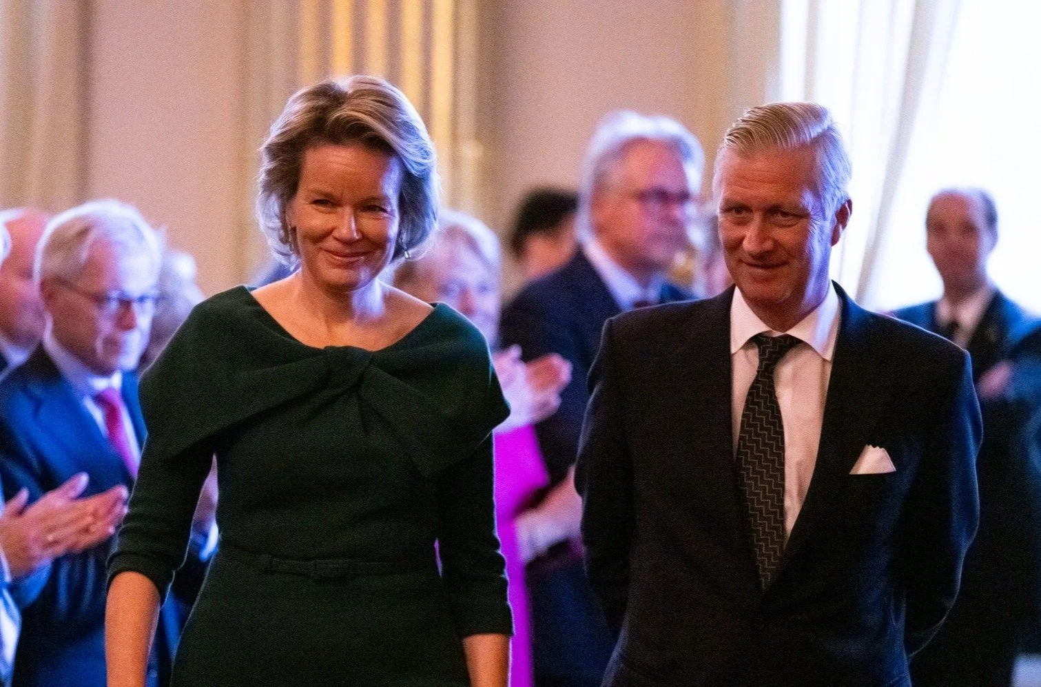 King Philippe and Queen Mathilde host reception at Royal Palace