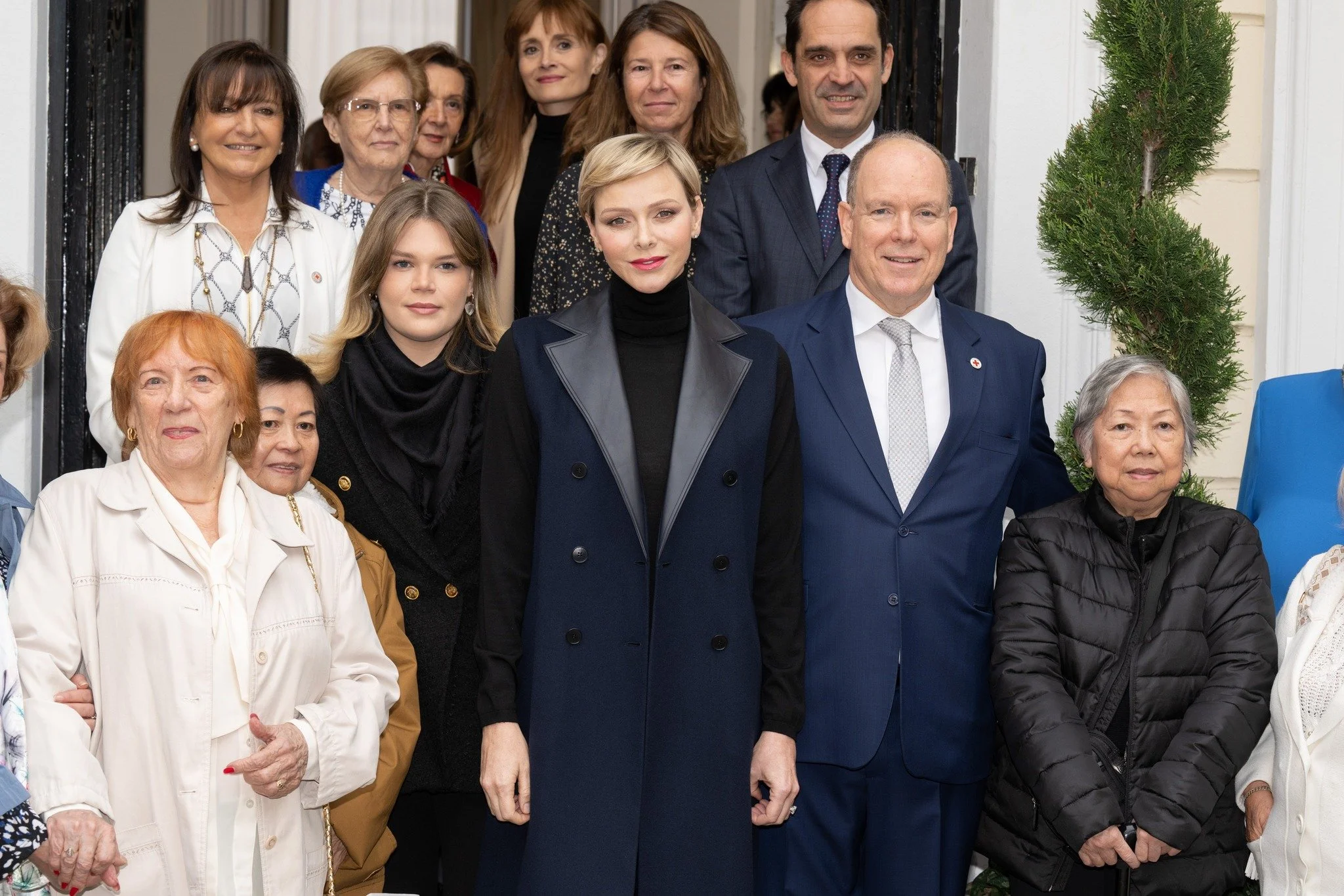 Prince Albert and Princess Charlene distribute gifts to beneficiaries of the Monegasque Red Cross