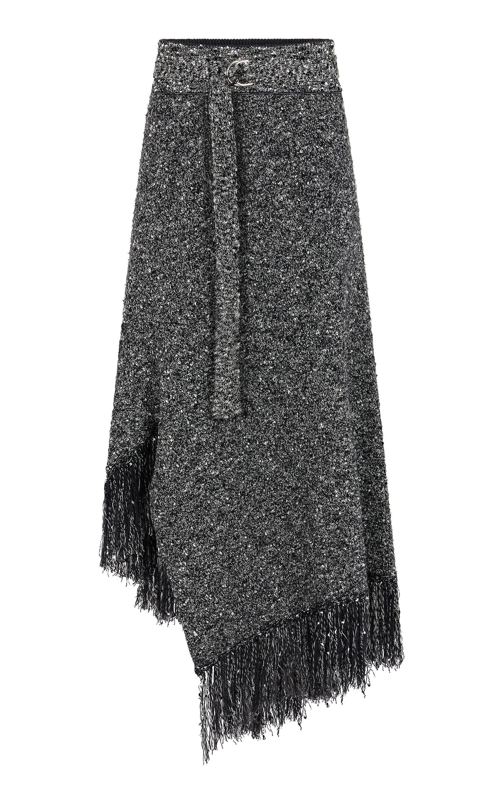 Paco Rabanne Fringe-Trimmed Midi Skirt