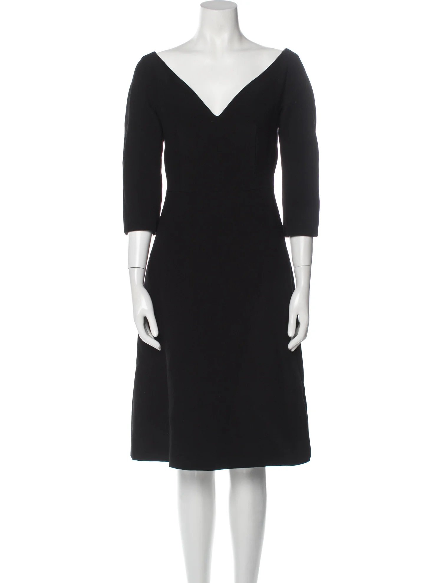 Prada A-Line Silk Dress in Black.jpg