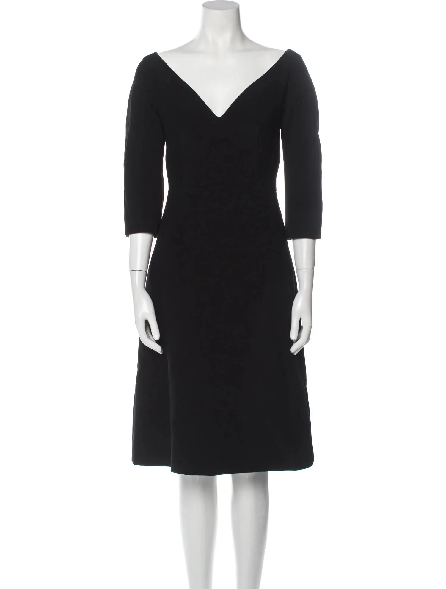 Prada A-Line Silk Dress in Black