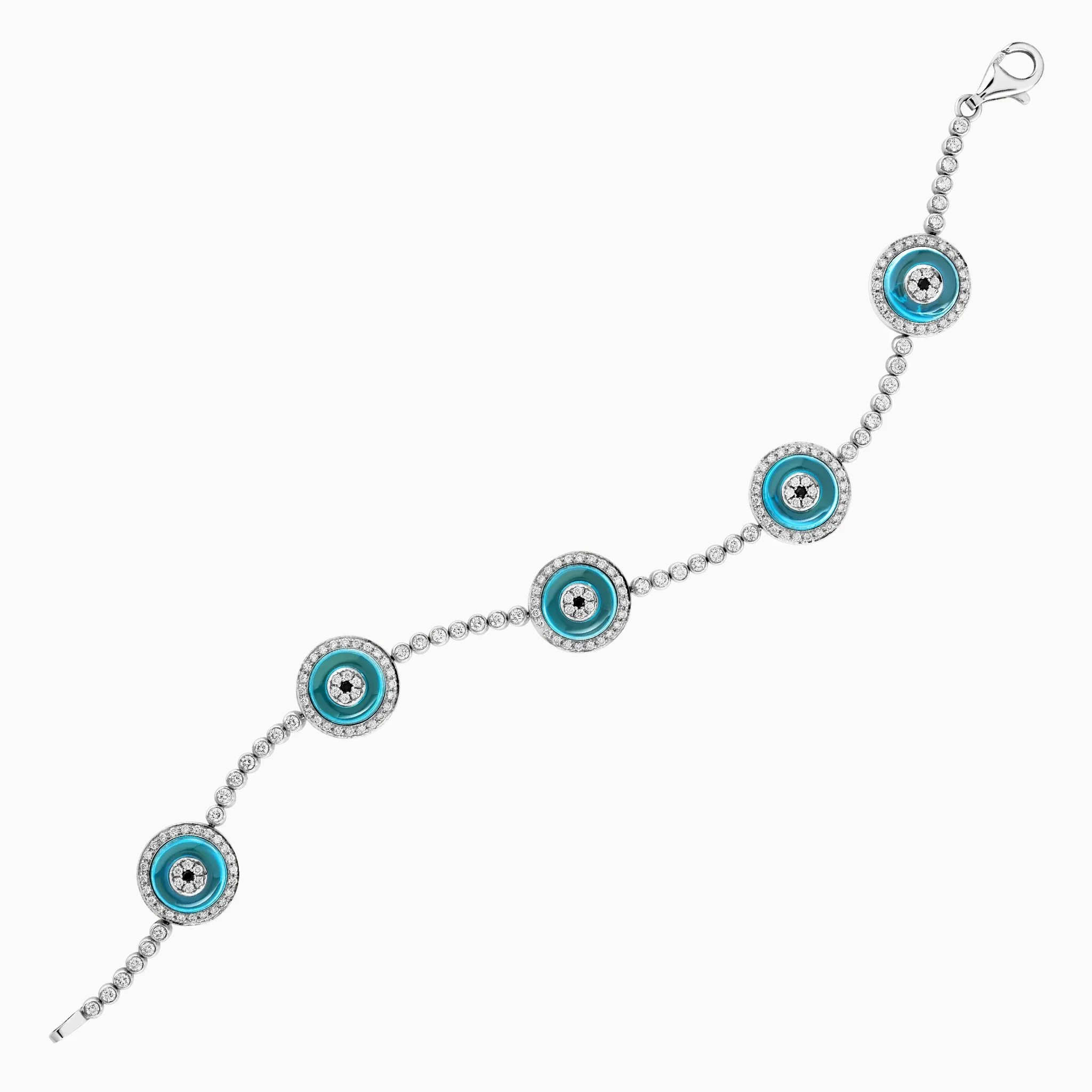 Lorraine Schwartz Against Evil Eye Five Eye Diamond Pave Bracelet