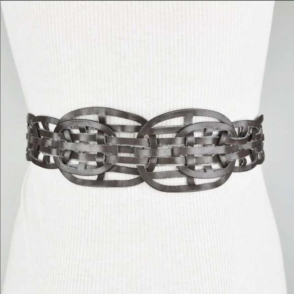 BCBGMaxAzria Weaved Lattice Cutout Belt