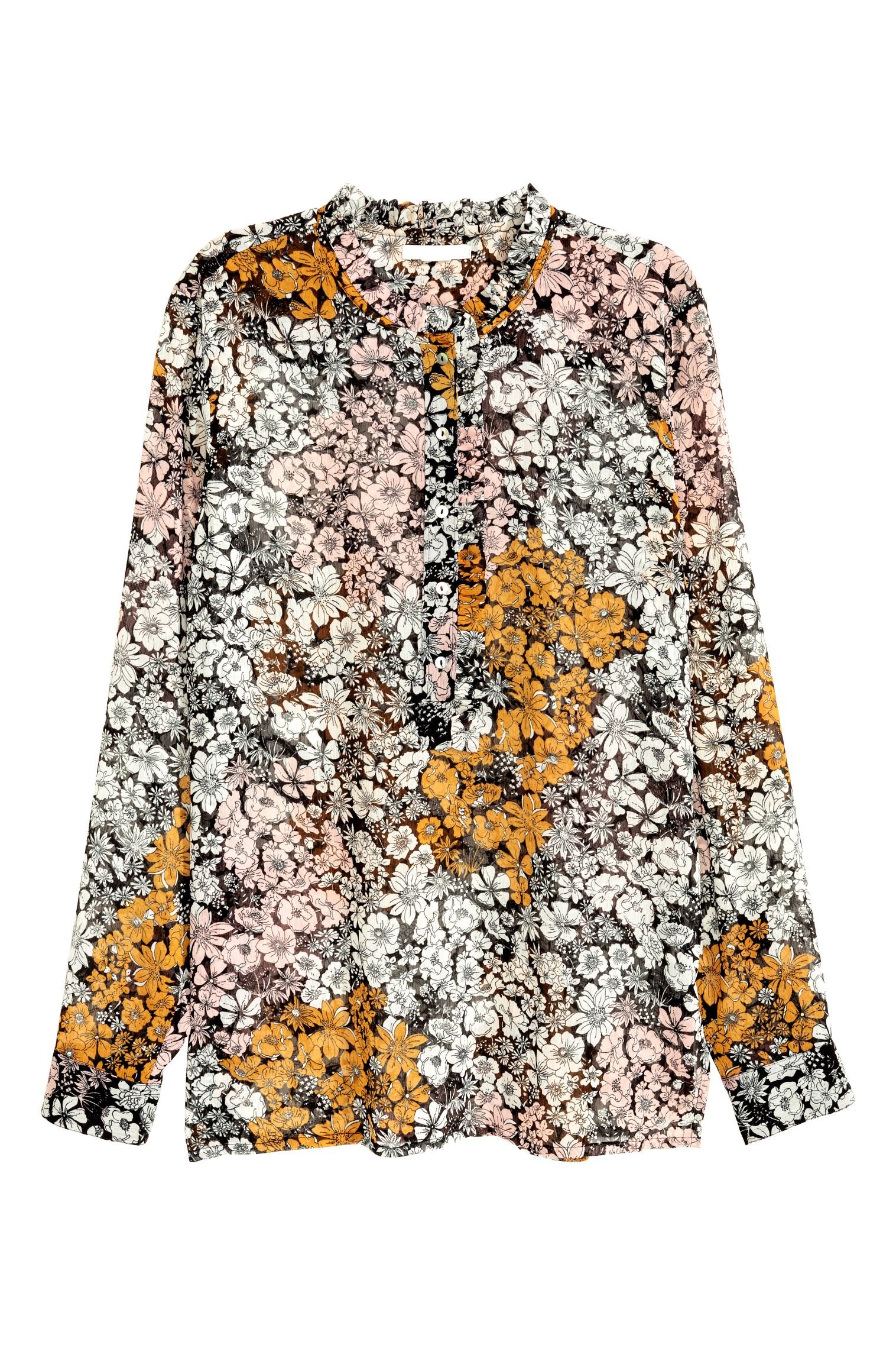 H&amp;M Chiffon Floral Blouse