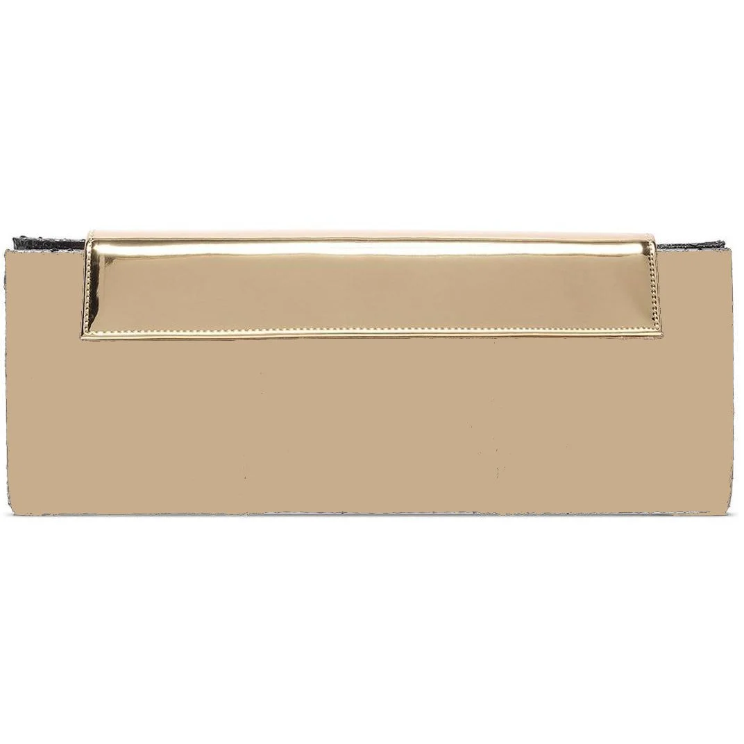 Magrit Alice Clutch in Gold Leather