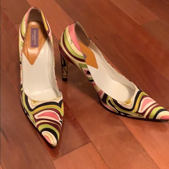 Emilio Pucci Geometric Print Shoes