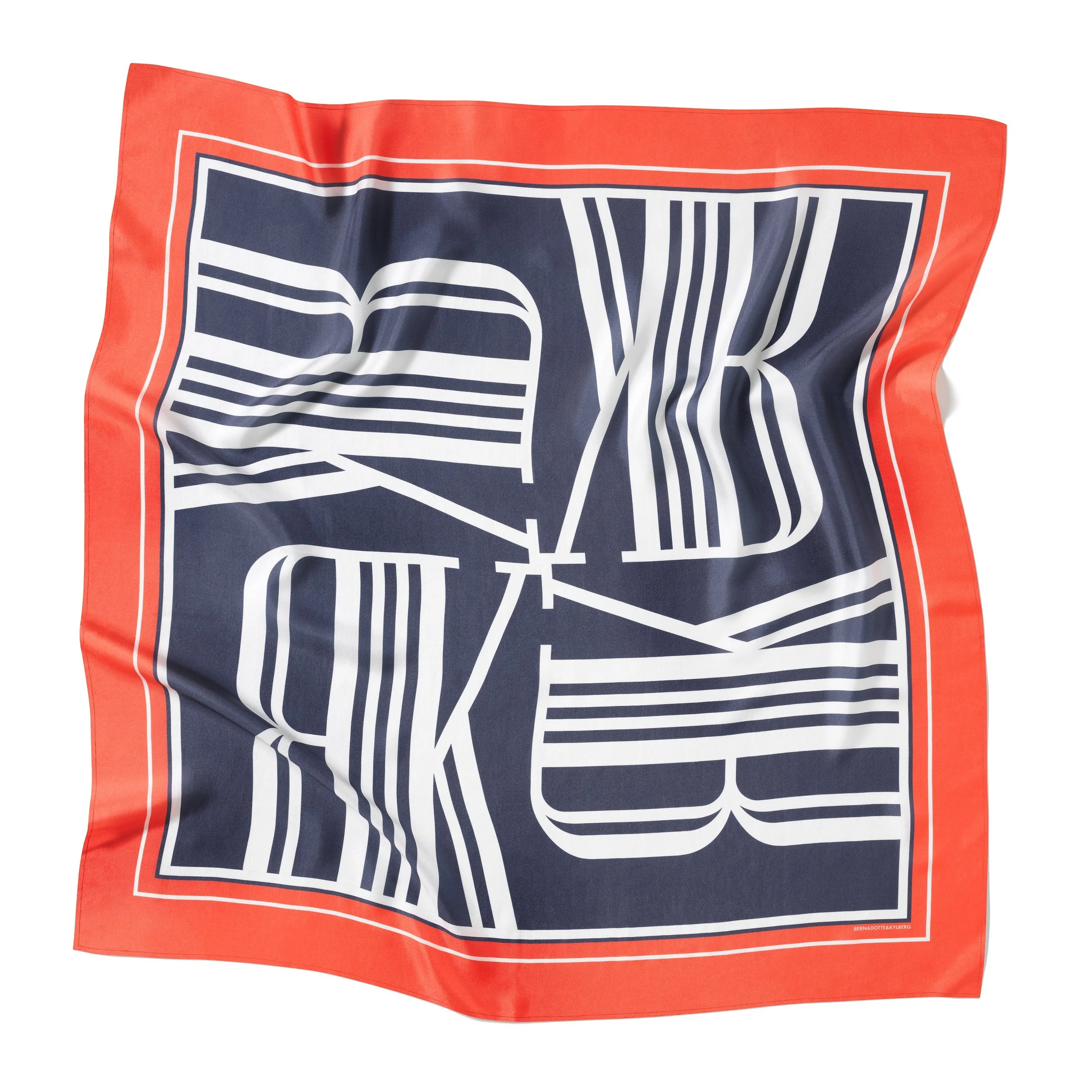 Bernadotte & Kylberg Silk Scarf in Coral