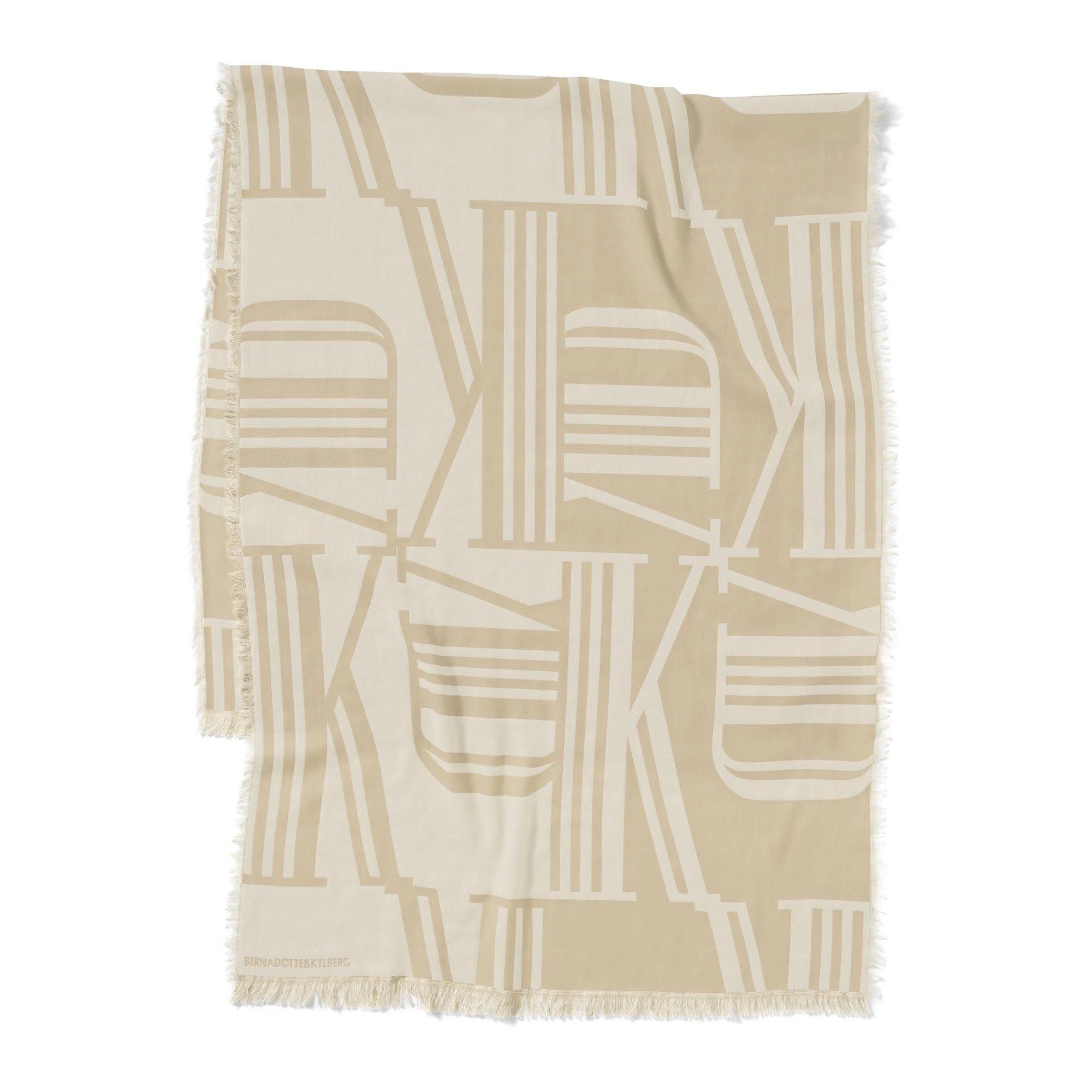 Bernadotte & Kylberg Wool Scarf in Beige White