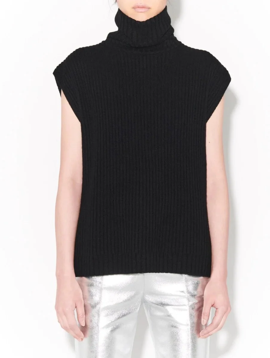 Barbara Bui Wool and Cashmere Sleeveless Sweater in Black