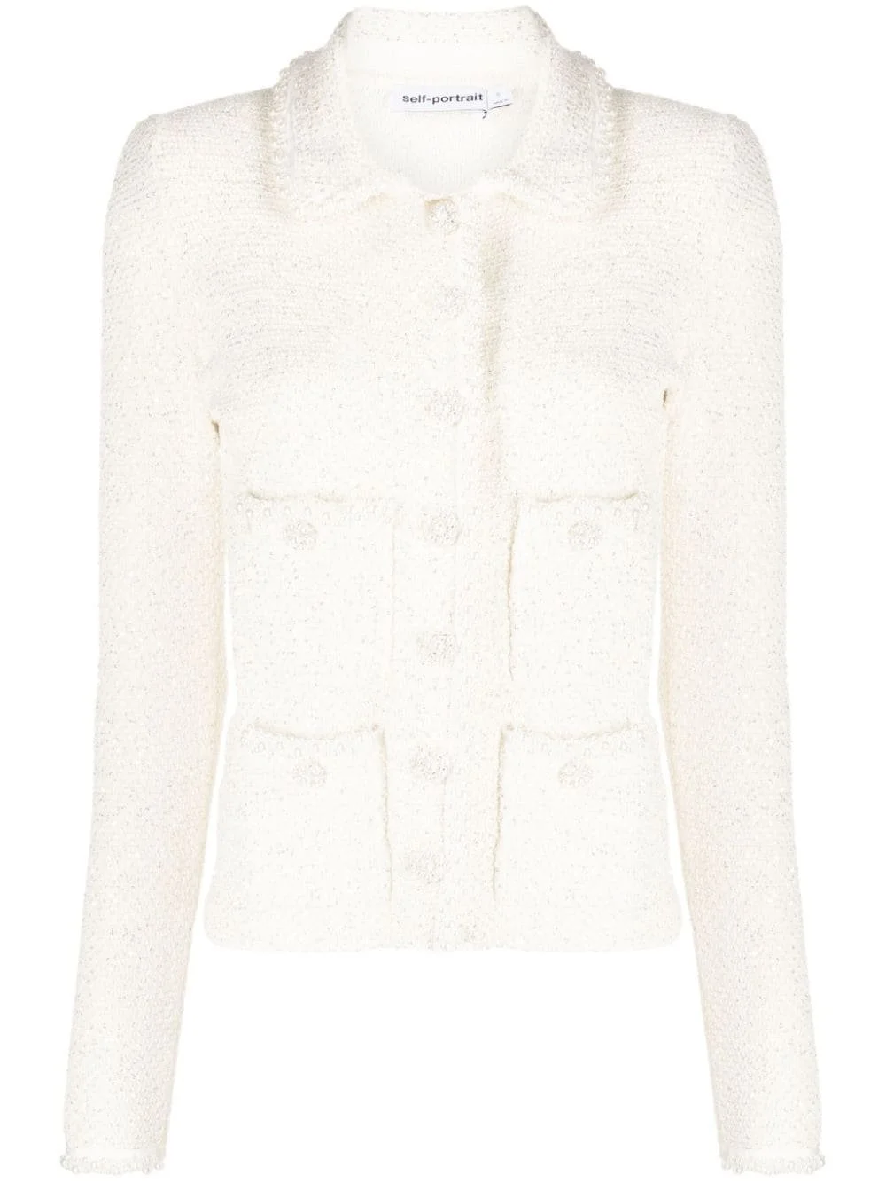 Self Portrait Sequin-Embellished Cardigan