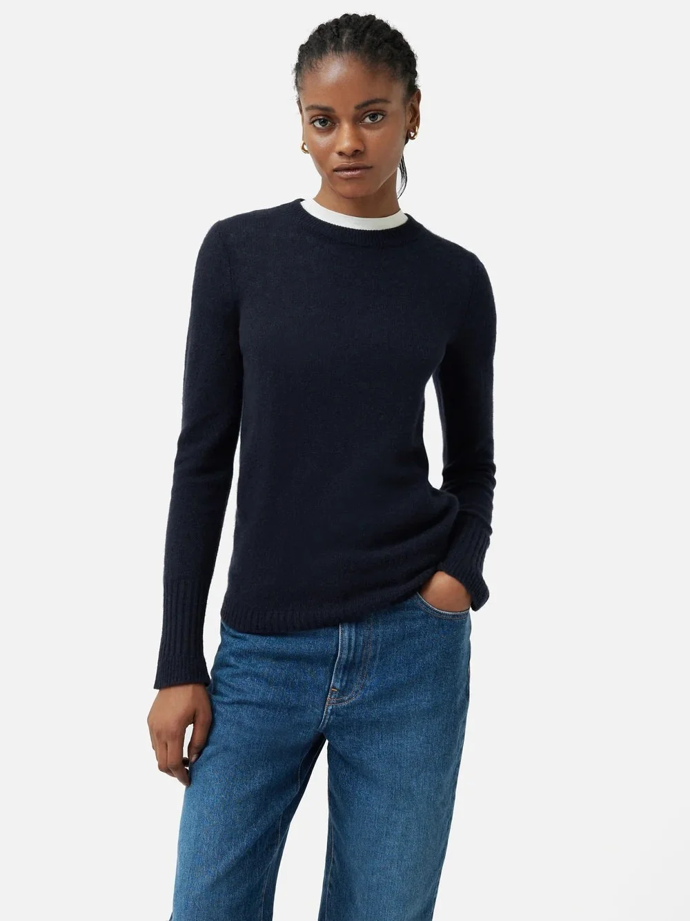 Jigsaw Cloud Cashmere Crew Jumper in Navy.jpg