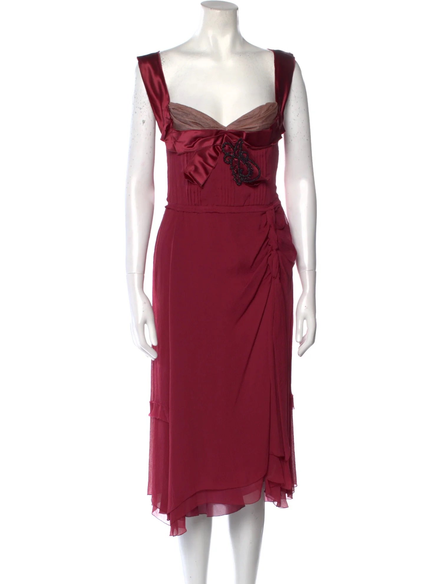 Prada Silk Midi Dress with Embellishment.jpg