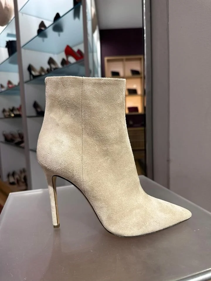 suede stiletto ankle boots