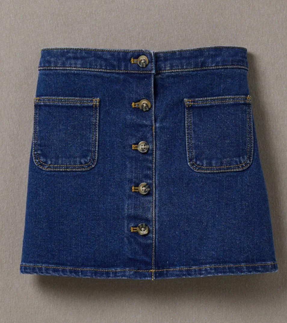 Cyrillus Girls Darkwash Denim Skirt